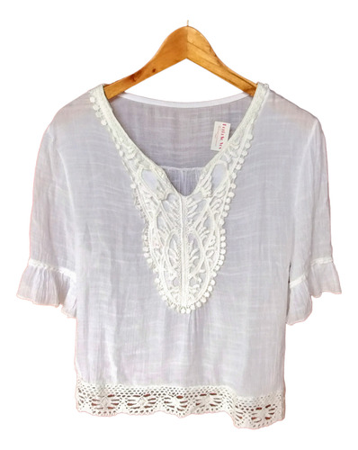 Camisola Blanca Puntillas Mujer 