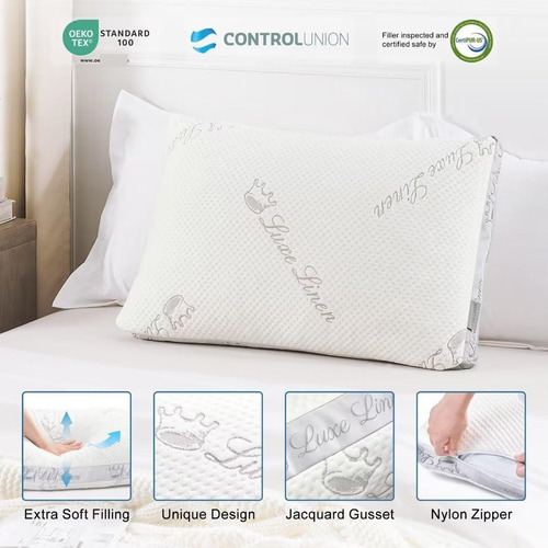 Almohadas King Espuma Viscoelástica Algodón Orgánico Mmg