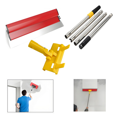 1.2m Varilla De Extensión+80cm Alisador De Yeso Para Masilla