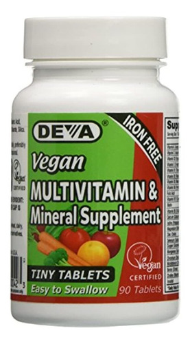 Deva Nutrition Tabletas Multivitamínicas Veganas Pequeñas, S