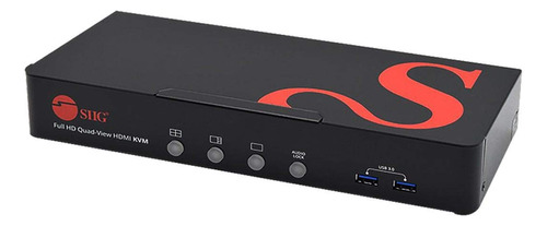 Siig Conmutador Kvm Hdmi De P Quad View, Mouse Itinerancia .