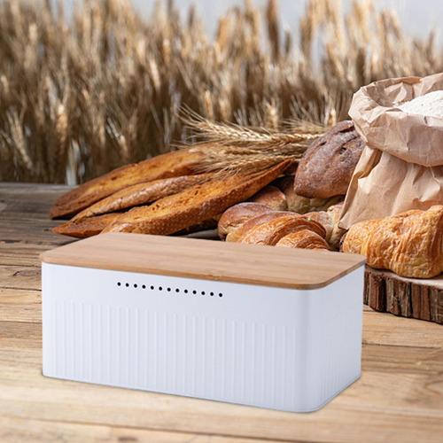 Zc Panera De Metal Con Tapa For Guardar Pan