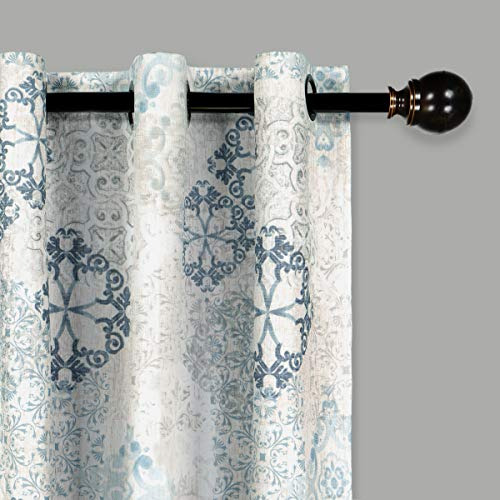 Cortina Con Ojales Para Dormitorio 102 X 213 Cm Azul