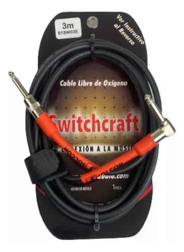 Cable De Instrumento Solcor Switchcraft 3m Plug-plugl