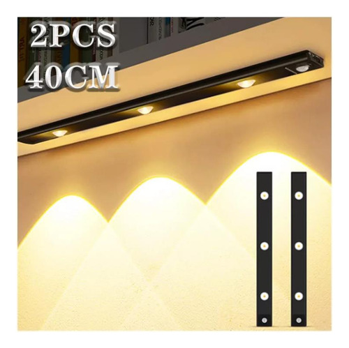 Pack De 2 Luces Led Barra C/sensor Movimiento Closet, Baño,