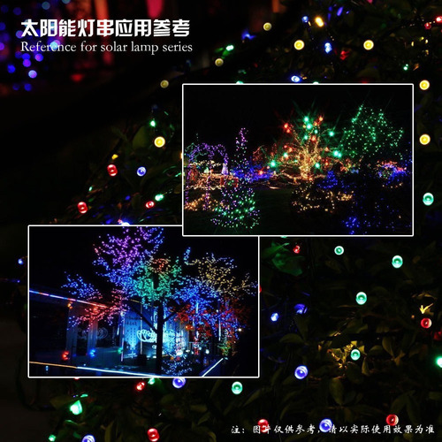 Luces Solares Navidad Guirnalda 3 Pcs 100 Led 10 Metros