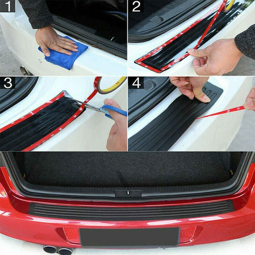 Imagen 5 de 5 de Goma Protectora Negra Parachoque Universal + Adhesivo Karvas