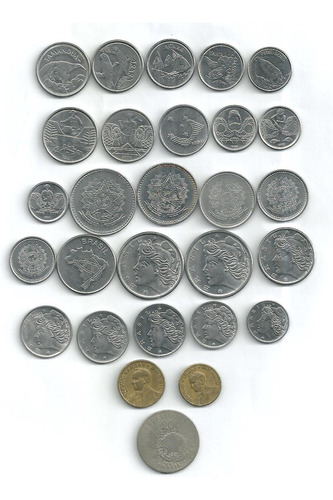 5 Cruzeiros 1992 1993 + 1 2 E 5 Centavos 1967 + 22 Moedas