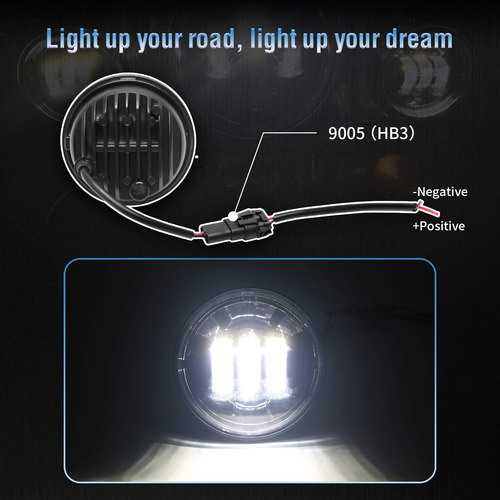 Aprobado Por Puntos 2 Unids Cromo 4.5 Pulgadas Led Paso Luz