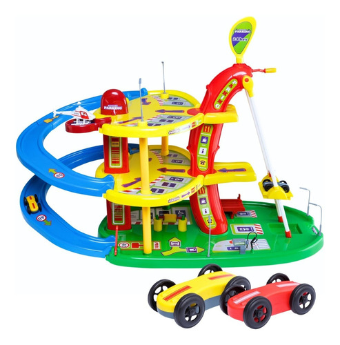 Pista De Carrinho Posto Gasolina Brinquedo Infantil Garagem