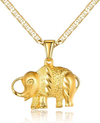 Collar Barzel De Elefante Chapado En Oro De 18 Quilates Con 