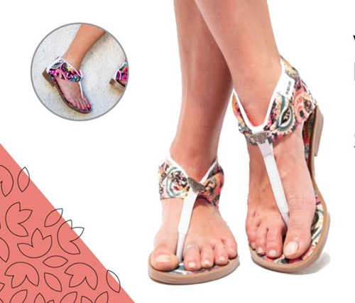 Imagen 3 de 9 de Sandalias De Tela Para Verano Super Novedosas Te Para Tres