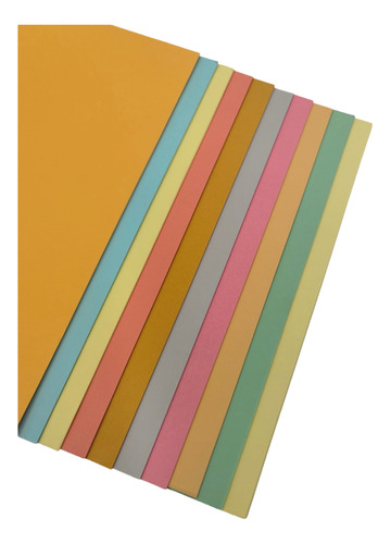 Hojas Bond Color Pastel  Tamaño Carta 100 Hojas /10 Colores 