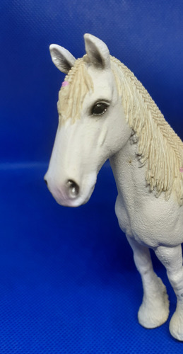 Yegua Caballo Shire Blanco Schleich Juguete Figura Plástico