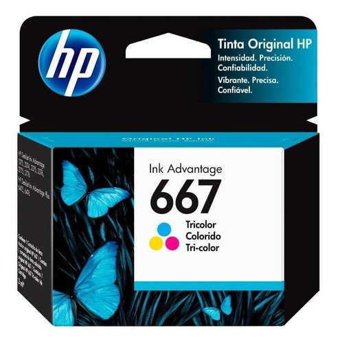 Cartucho Hp 667 Color Original 1275 2374 2375 2376 2775 6475