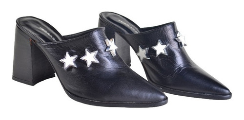 Zuecos De Mujer De Cuero - Star - Ferraro