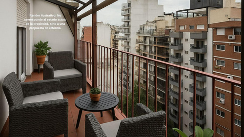 Venta Departamento 2 Ambientes Caballito - Luminoso, Piso Alto, Con Balcon.