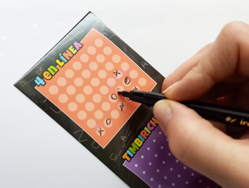 10 Combo Juegos Borrables De 4 Juegos X Bolsita + Marcador