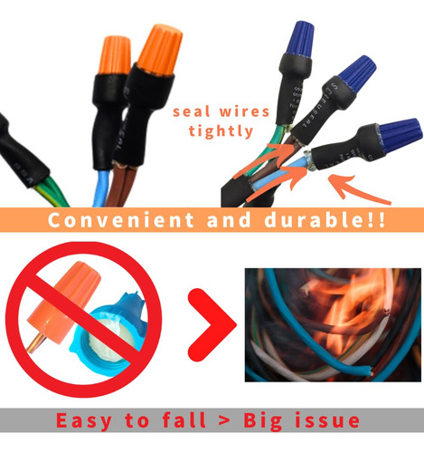 Conector Impermeable Para Cables Awg 22-14 De 30 Unidades