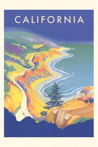 Vintage Journal California Travel Poster, De Found Image Press. Editorial Found Image Pr, Tapa Blanda En Inglés