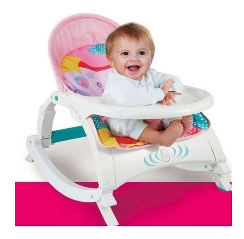 Imagen 5 de 5 de Silla Mecedora Comedor Portátil Para Bebé Vibración Relajant