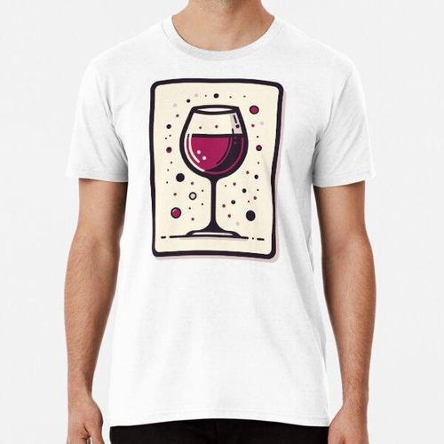 Remera Arte Minimalista Del Vino Tinto Algodon Premium