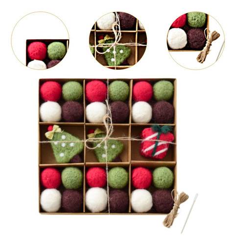 Kit De Guirnalda De Bolas De Fieltro De Navidad Diy