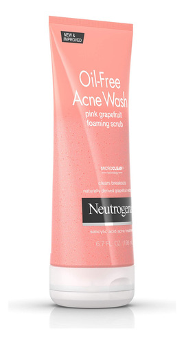 Exfoliante Facial Neutrogena, Jabón Para El Acné Sin Aceite,