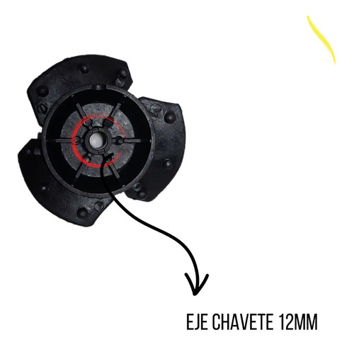 Imagen 2 de 5 de Pala Aspa Ventilador Industrial 26 Pulgadas Eje 12mm Chaveta