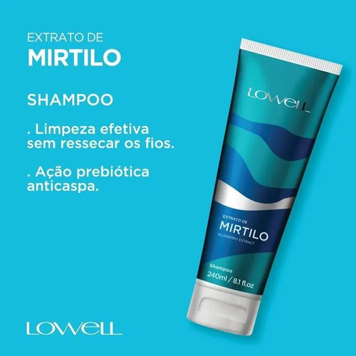 Shampoo Lowell Mirtilo De 240g Envios