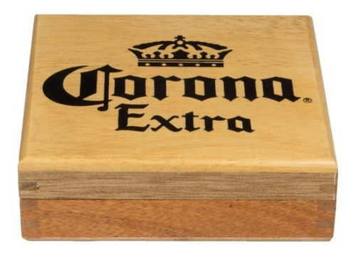 Imagen 3 de 7 de Caja De Madera Con Baraja Española Y 5 Dados: Cervezas