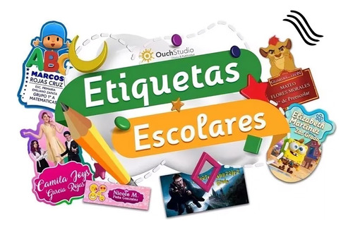 97 Etiquetas Escolares Personalizadas Niños