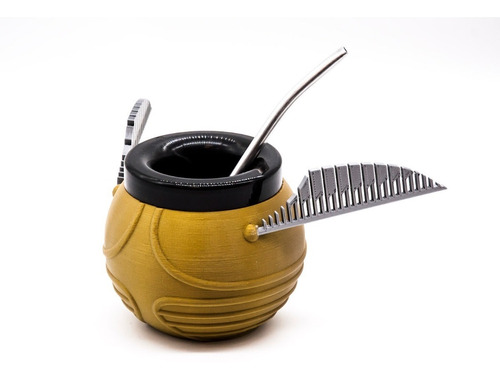 Mate Impreso En 3d Snitch Dorada Excelente Calidad 