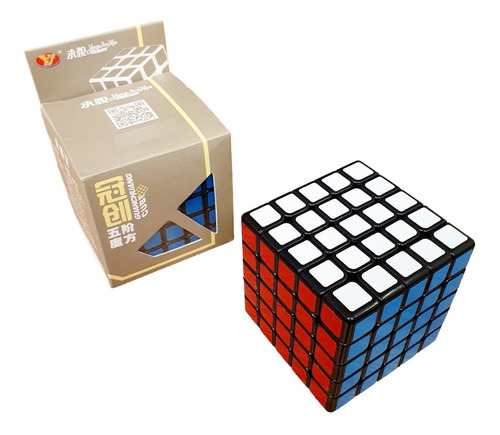 Cubo Rubik 5x5 Moyu Yj Guanchuang Negro Stickers Speedcube