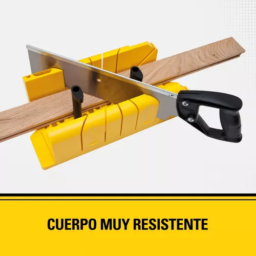 Serrucho de costilla y caja de ingletes STANLEY 1-20-600 con base  sobreelevada