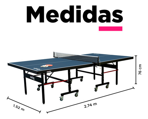 Mesa De Ping Pong Profesional Tenis Plegable Nivel Torneo