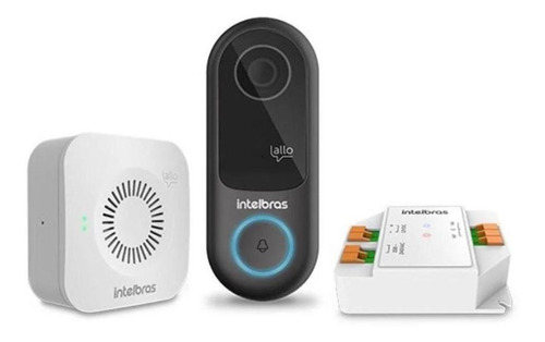 Videoporteiro Wi-fi Intelbras Allo W3+ Cor Preto 110V/220V