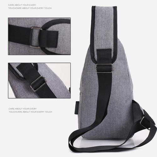 Hombres Bolso De Hombro Usb Carga Anti Robo Seguridad Para V