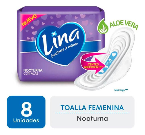 Toallas Femeninas  Noctalas 8 Un Lina T.femeninas / Pro