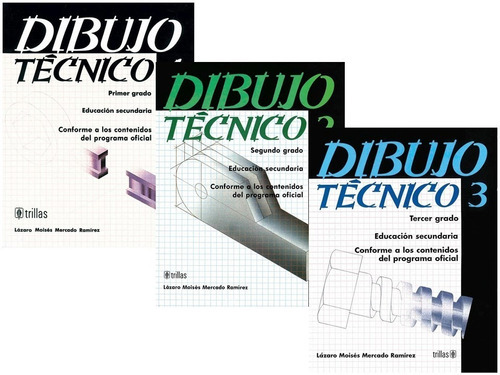 Pack Dibujo Técnico Tercer Grado Educación Secundaria Trillas, De  Mercado Ramirez, Lazaro Moises., Vol. 2. Editorial Trillas, Tapa Blanda, Edición 2a En Español, 1998