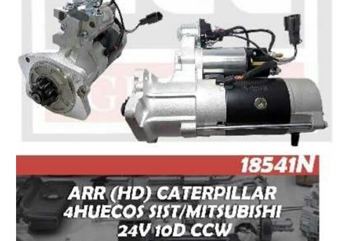 Arranque Hd Caterpillar 4 Huecos Sist/mitsubishi 10d 24v Ccw