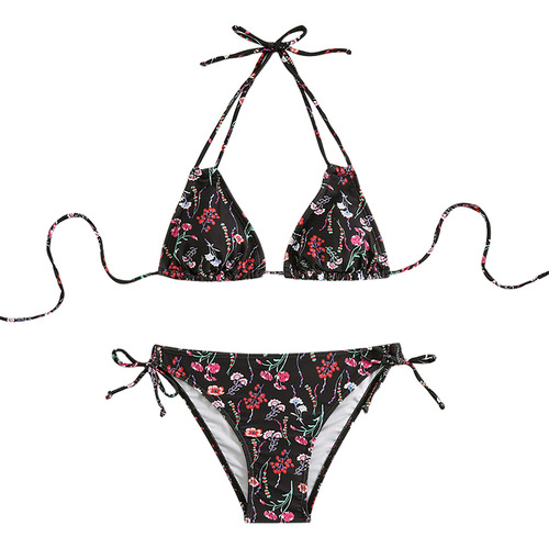 Bikini Sexy Con Cordones Y Estampado De Piernas Para Mujer S