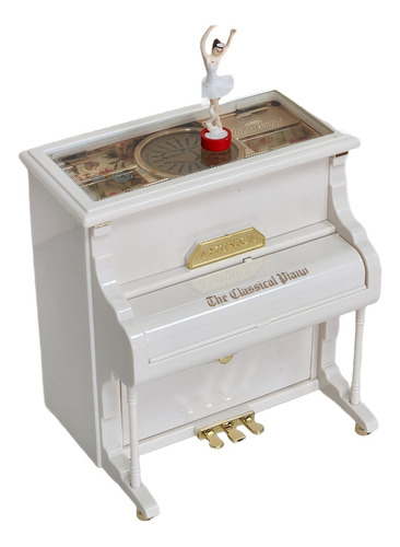 Caixa Musical Piano Vertical Com Porta Jóias E Bailarina