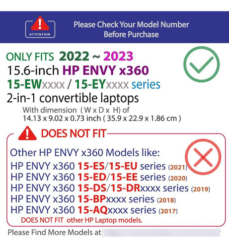 Funda Rigida Para Hp Envy X360 15-ew0000/ 15-ey0000