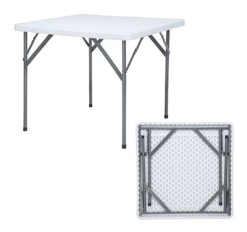 Imagen 3 de 4 de Mesa Plegable Cuadrada Multiusos Blanco Basic Living #e