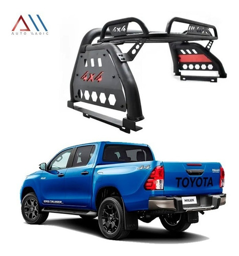 Roll Bar Con Canastilla Para Hilux 2016-2019