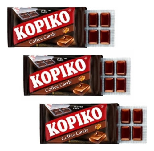 3 Blisters Pack Kopiko Dulce De Cafe Caramelo De Cafe 