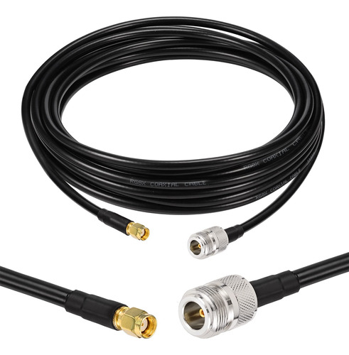 Superbat Cable N A Rpsma, Cable Rg8x De Baja Perdida De 20 P