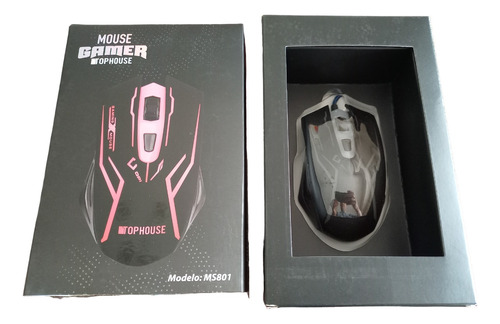 Mouse Gamer Top House Optico Usb 2400dpi 6 Botones Luces Zwt