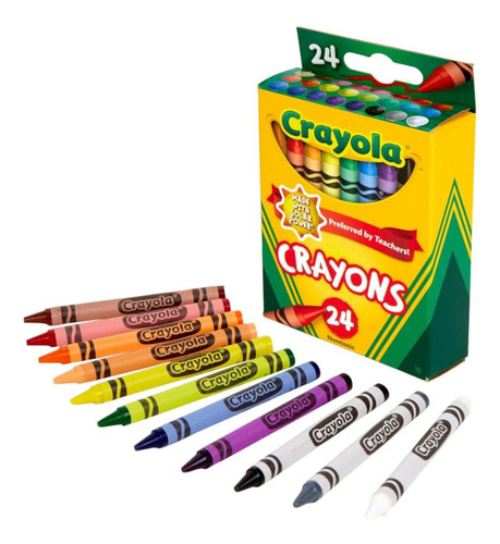 Crayola Escolar Dibujo Caja X24 Colores Vibrantes Artística